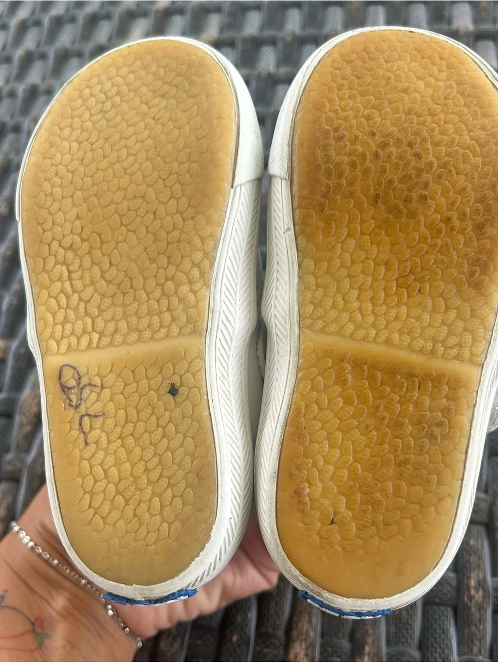 Keds White Kids T‑Strap Hook-and-Loop Sneakers